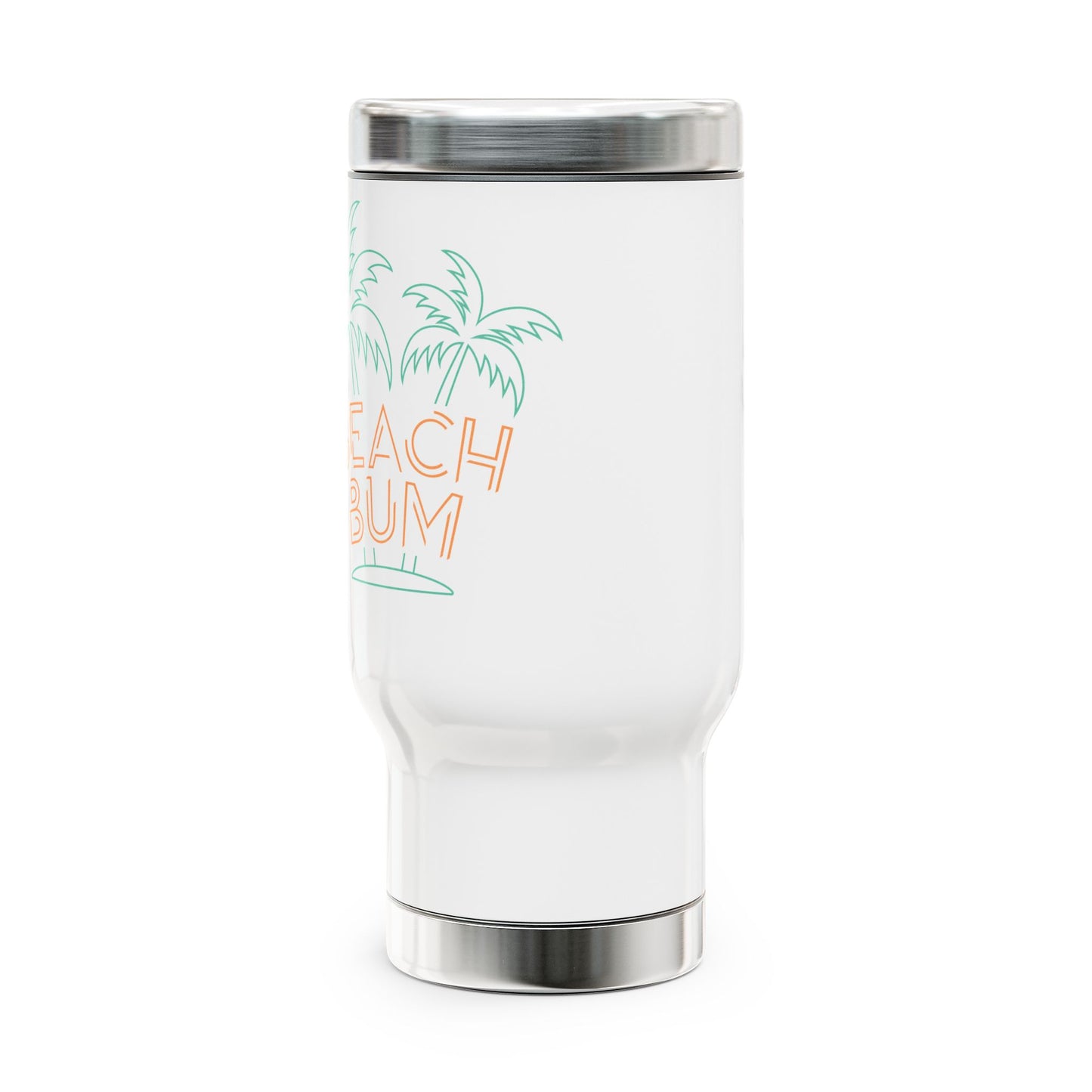 Stainless Steel Travel Mug with Handle, 14oz Beach Bum