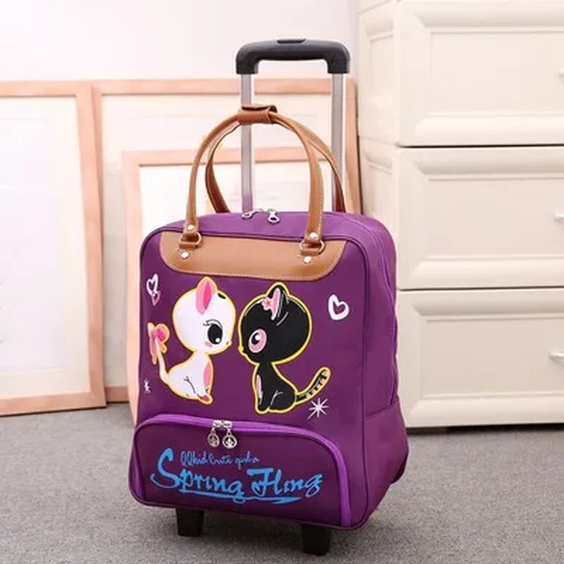 Wheeled Bag for Travel Women Travel with Wheels Trolley Bags Oxford Large Capacity Travel Rolling Luggage Fashion Suitcase Bag